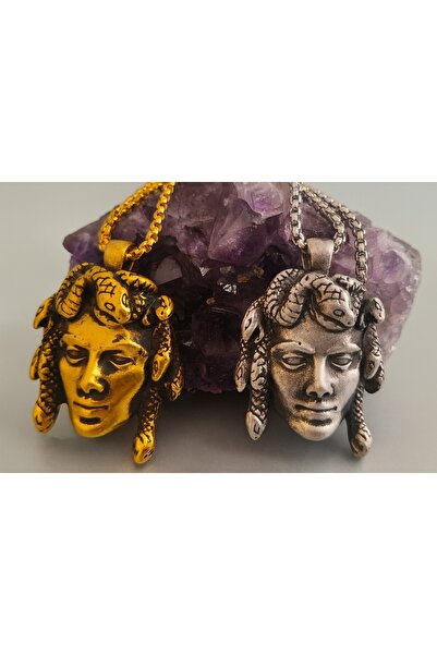 voyageaccessory قلادة ميدوسا من الفولاذ المقاوم للصدأ بتصميم أسطوري على شكل ث...