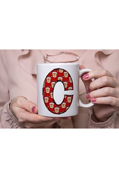 Beramussa كوب على شكل حرف C، كوب قهوة بتصميم سانتا كلوز لعيد الميلاد، هدية عيد الميلاد