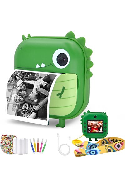 VALA Children's camera with instant printing function, Vala® M2, Dinosaur model, 48 Mpx resolution 1080P