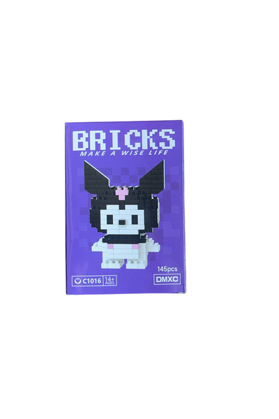 synshop Sanrio Kuromi Bricks Karakter Figürü 3D Yapboz Puzzle 145 parça oyuncak