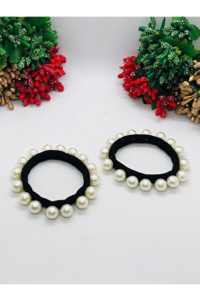 İnDerin Πόρπη από καουτσούκ με πέρλες 2 τεμάχια