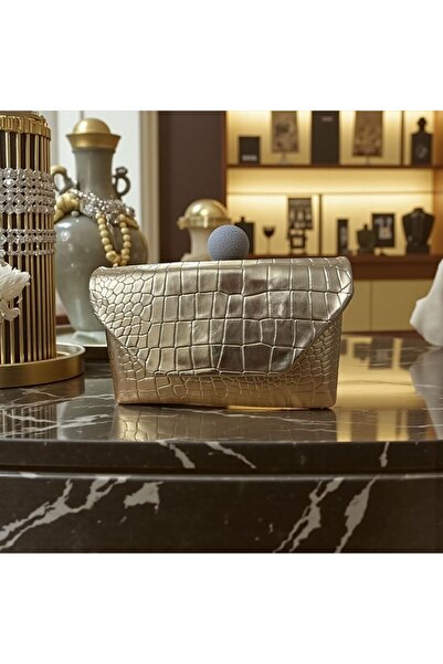 Gözde Mağazacılık Crocodile Patterned Women's Hand and Shoulder Bag