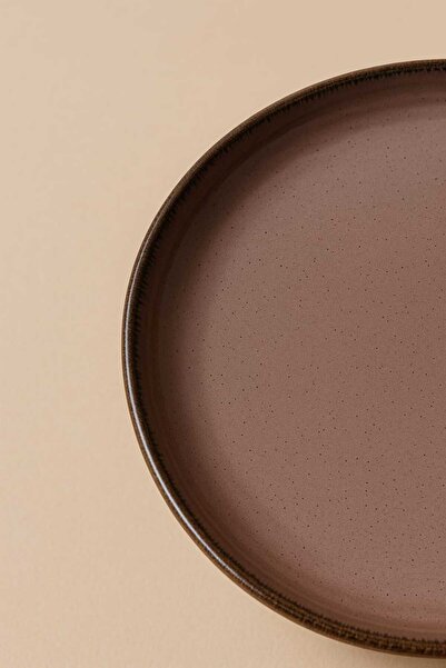Joie Maison Terra Seramik Servis Tabağı Kahverengi (24cm)