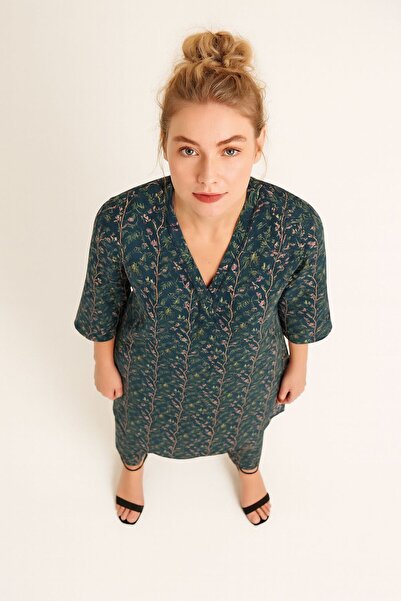 MEEMSEEN INDEPENDENT مجموعة إميرالد بلوم مطبوع المكونة من قطعتين