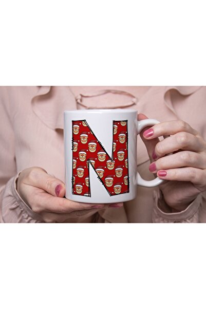Beramussa كوب على شكل حرف N، كوب قهوة بتصميم سانتا كلوز لعيد الميلاد، هدية عي...