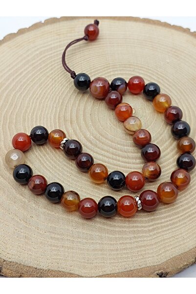 Yasamtohumu Αχάτης Πέτρα Καφέ Ποικιλόχρωμος 33 τεμάχια Ειδικού Σχεδιασμού Ροζ...