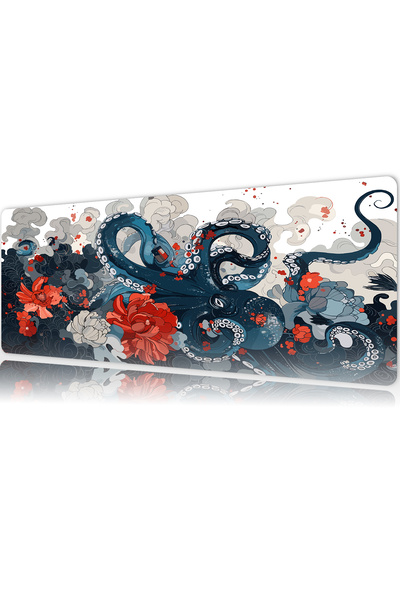 urzuva Octoflora 70X30 3MM Kalınlık Premium Gaming oyuncu mousepad, Anti Slip...