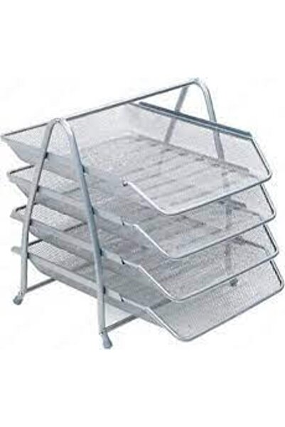 Rubenis Document Rack Wire 4-Piece Silver