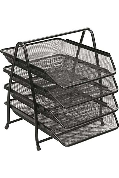Rubenis Document Rack Wire 4-Piece Black