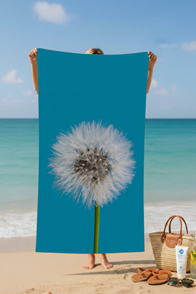 BETHA Karahi̇ndi̇ba Patterned Cotton Beach Towel – Patterned Design – 75X150 cm