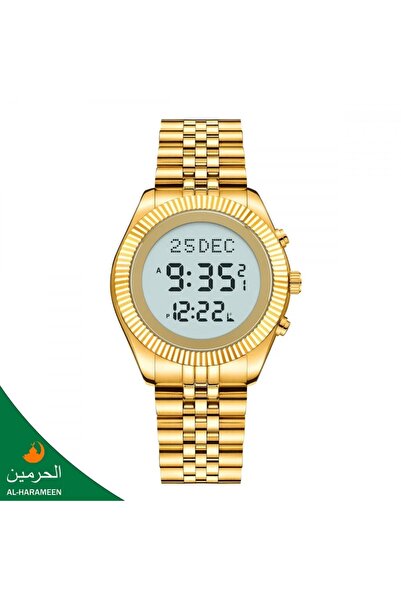 AL-HARAMEEN ساعة الحرمين موديل HA-6348 شكل رولكس ذهبي