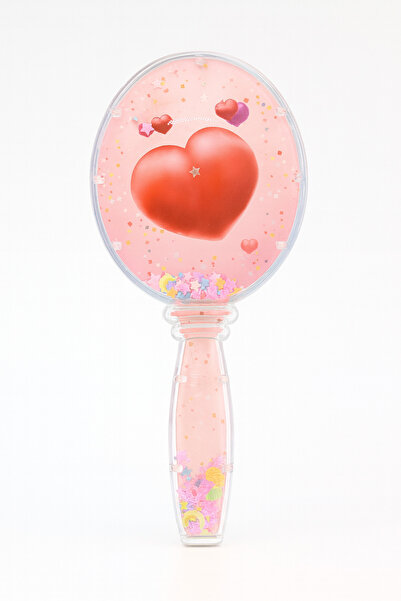 MakeWell Kalp ve Tavşan Tasarımlı Oval Şekilli Simli Çocuk Tarağı