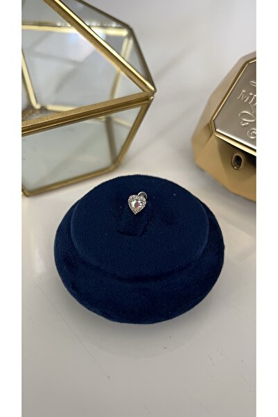 SU PERİSİ TAKI BİJUTERİ Cerrahi Çelik Gümüş Zirkon Taşlı Hologramlı Kalp Model Piercing ,Tragus,Helix