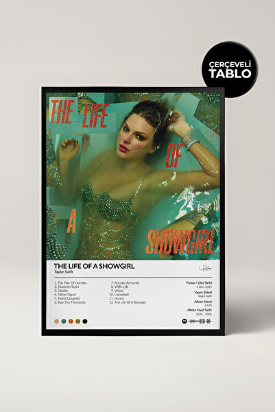 House Gorgeous Taylor Swift The Life of a Show Girl Albümü Çerçeveli Albüm Tasarımlı Tablo