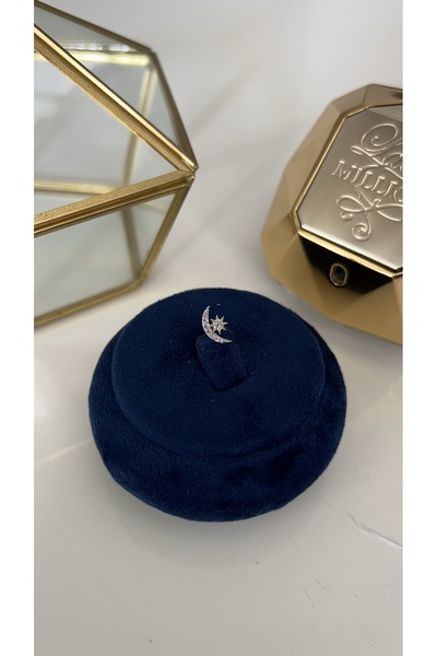 SU PERİSİ TAKI BİJUTERİ Cerrahi Çelik Gümüş Zirkon Taşlı Ay Yıldız Model Pier...