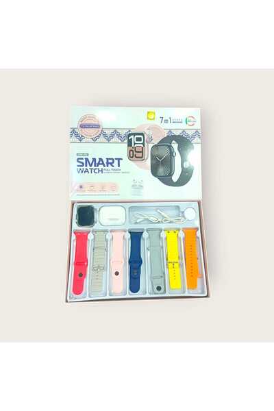 Generic 7 in 1 Multifunctional Smart Watch with Bluetooth, Full Touch, and Fitness Tracker