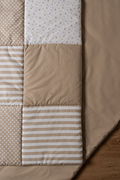 BABYNENA Starry Crib Side Protection and Patchwork Play Mat Set of 2