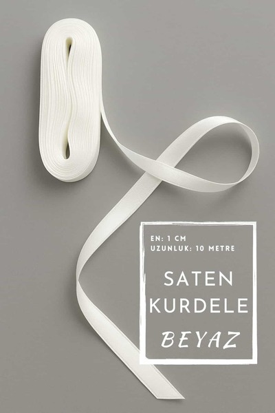 Dantelux Panglică din satin - Panglică pentru decorare - Panglică Bohça 10 metri