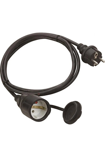 OEM Cablu prelungitor 10m 3500W 16A 3x1.5mm priza SCHUKO cu capac negru IP44 ...