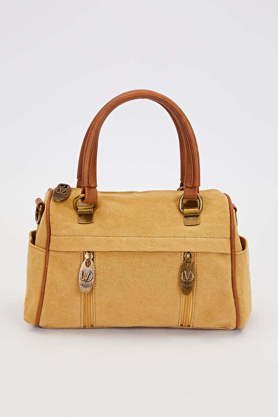 Levidor Quality Canvas Fabric Long Strap Medium Size Women's Hand and Shoulder Bag 930386