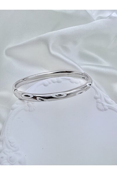 Snartun سوار من الفولاذ الفضي اللون بتصميم بسيط |   صندوق خاص