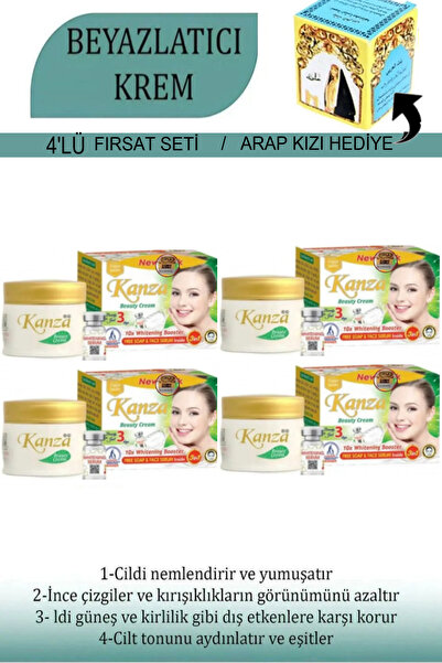 WAAW GOOD Kanza Beyazlatıcı Krem,Sabun Ve Serum Seti 3’Lü( 4 KUTU) Fırsat Paketi + Arap Kızı Krem Hediye