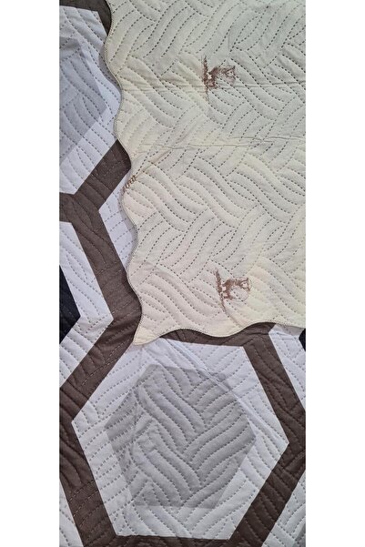 Evimora Home Tek Kişilik Yatak Örtüsü 90x190 cm — Geometrik Altıgen Desen, Nefes Alabilir ve Kolay Bakım