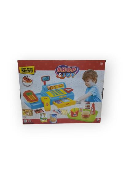 Erka SHOP & JOY FAST FOOD MENÜ YAZAR KASA OYUNCAK SETİ ( 54 PARÇA )