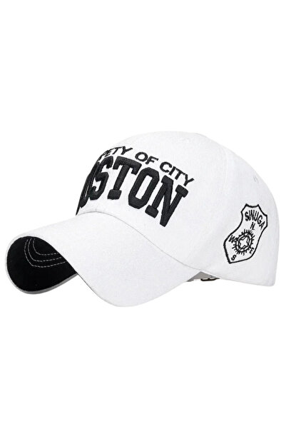 Boston Vintage Beyaz Kep Şapka