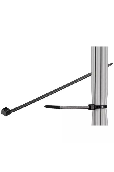 FixPoint Coliere plastic plastic negru 3.5x292mm de interior-exterior 100buc