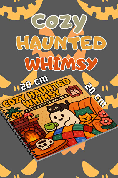 Pink Swan Craft Cozy Haunted Whimsy Bold And Easy – 20x20 cm Büyük Boyama Kit...