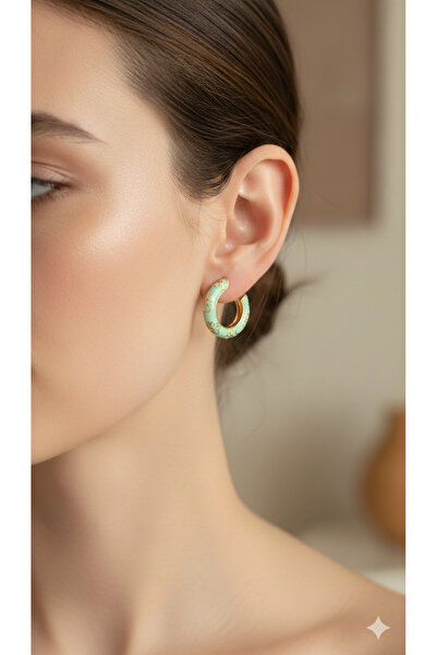 MEEB BİJUTERY أقراط مينا على شكل زهرة وديزي