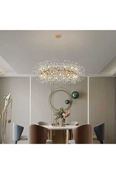 KARAZ Crystal bead chandelier, 1m diameter