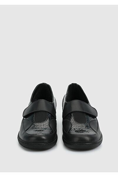 Eclipse Μαύρα δερμάτινα γυναικεία παπούτσια