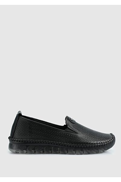 Eclipse Black Leather Women's Shoes
