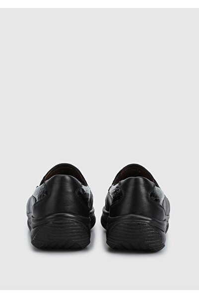 Eclipse Siyah Deri Kadın Ayakkabı