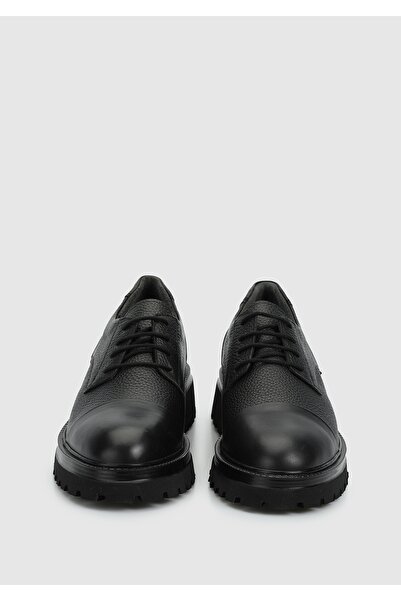 Provoq Black Leather Men's Shoes