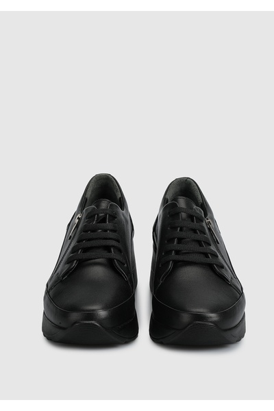 Eclipse Siyah Deri Kadın Ayakkabı