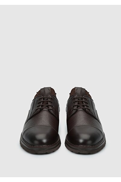 Provoq Καφέ Δερμάτινα Ανδρικά Παπούτσια