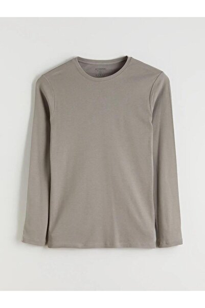 LC Waikiki Bisiklet Yaka Basic Uzun Kollu Erkek Tişört (W5)