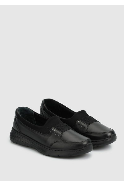 Eclipse Black Leather Women's Shoes