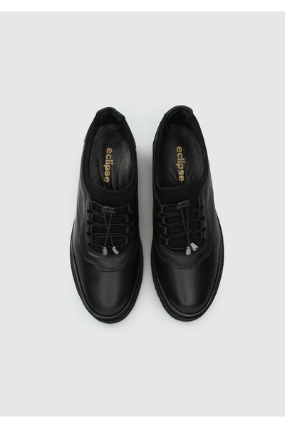 Eclipse Siyah Deri Kadın Ayakkabı