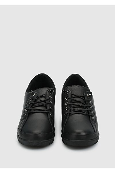 Eclipse Μαύρα δερμάτινα γυναικεία παπούτσια