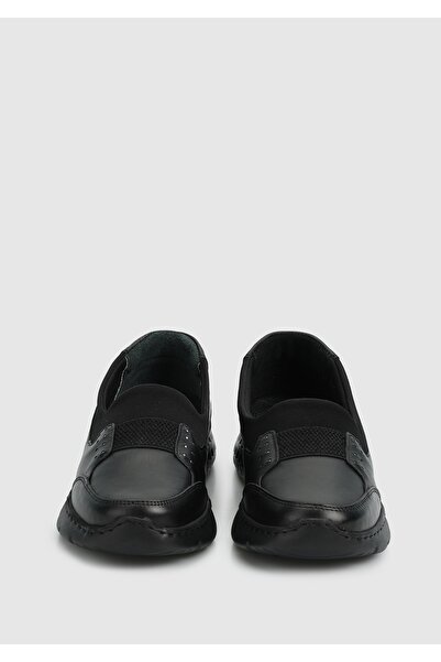 Eclipse Black Leather Women's Shoes