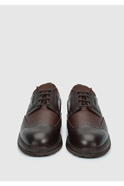 Provoq Καφέ Δερμάτινα Ανδρικά Παπούτσια