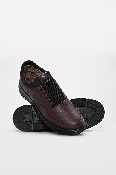 Ayakkabıhane Fur Inside Genuine Leather Outside Brown Men's Casual Daily Shoes Ah0812611131242