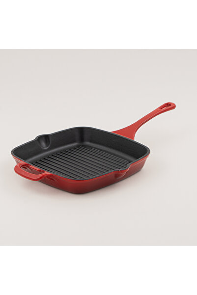 Alberto enameled cast iron square grill pan 50*27*4.5cm, red