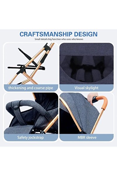 Generic Lightweight Travel Stroller, Compact Travel Stroller, Easy to Fold, Stroller with Adjustable Cannopy