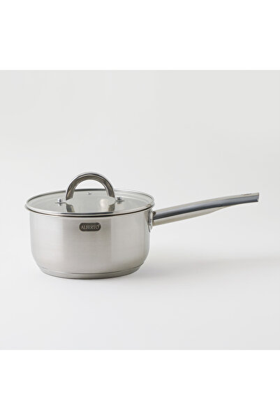 Alberto stainless steel saucepan with lid, silver 2.4L