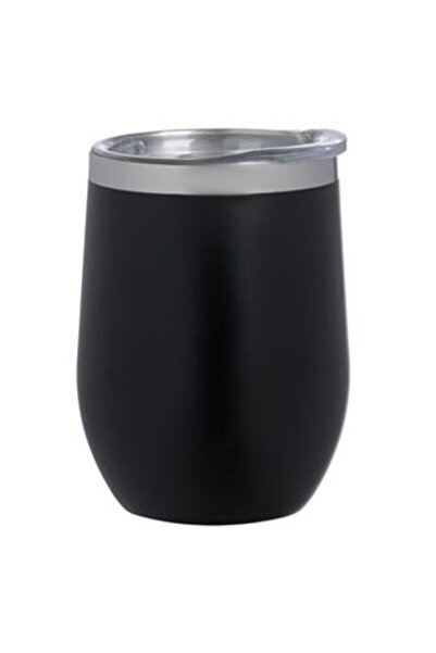 OEM Μεταλλικό θερμός μαύρο με διαφανές καπάκι 350 ml